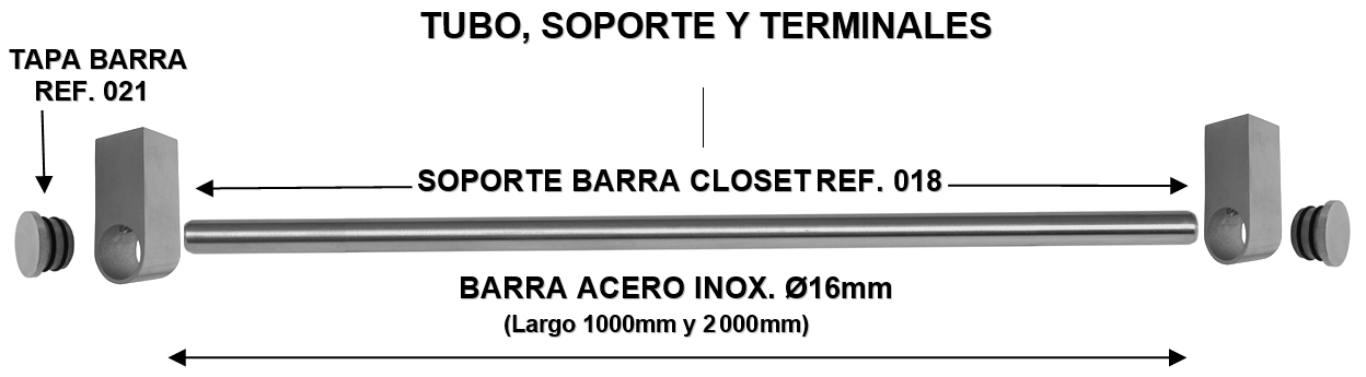 BARRA CLOSET REF. 018 (PRODUCTO DESCONTINUADO - VENTAS HASTA AGOTAR STOCK)
