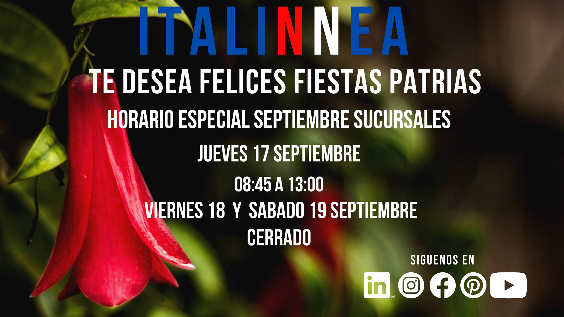 HORARIO FIESTA PATRIAS 2026