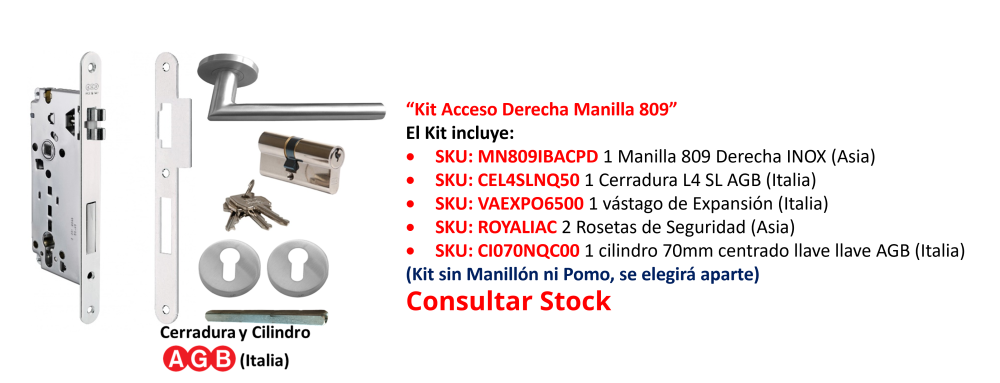 COMPONENTES KIT ACCESO 809 DER