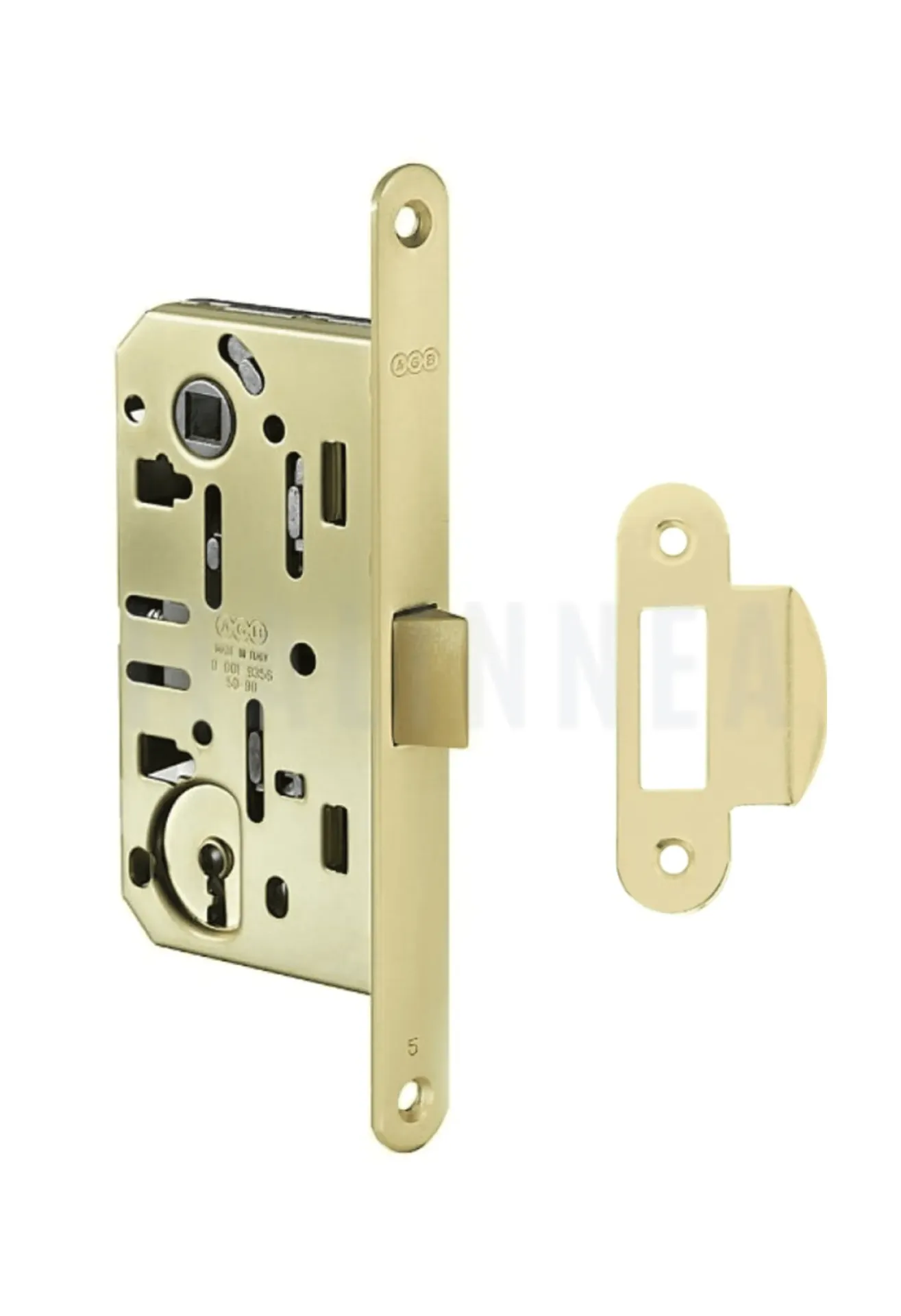 [CEL1EVOAGBBD050] CERRADURA L1-L3 EVO LLAVE/PASO AGB (ITALIA) BRONCEADA 50 CON CONTRAFRONTAL