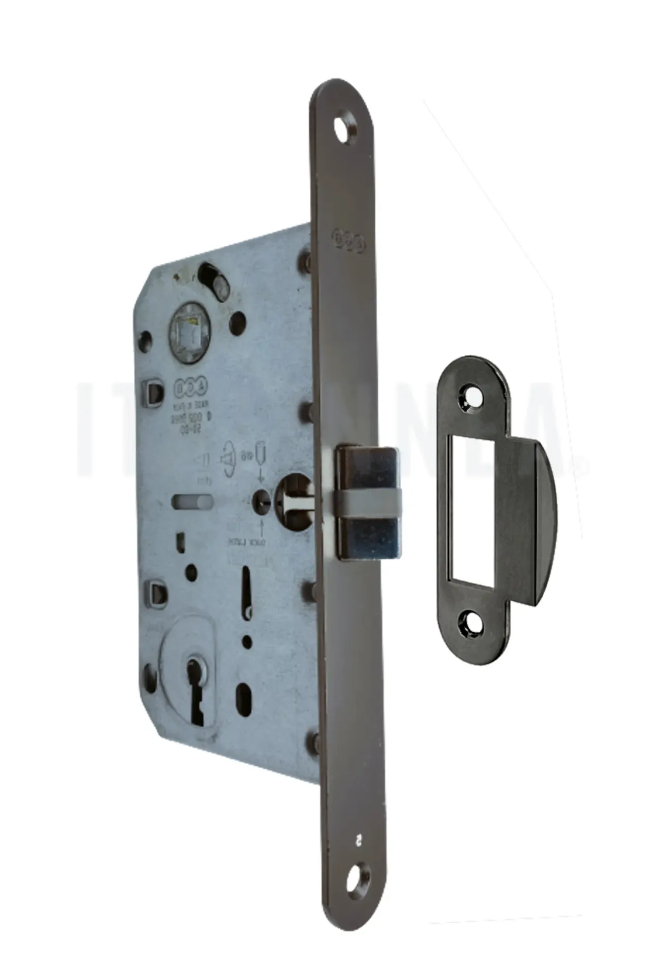 [CEL1EVOAGBGR050] CERRADURA L1-L3 EVO LLAVE/PASO AGB (ITALIA) GRAFITO CON CONTRAFRONTAL