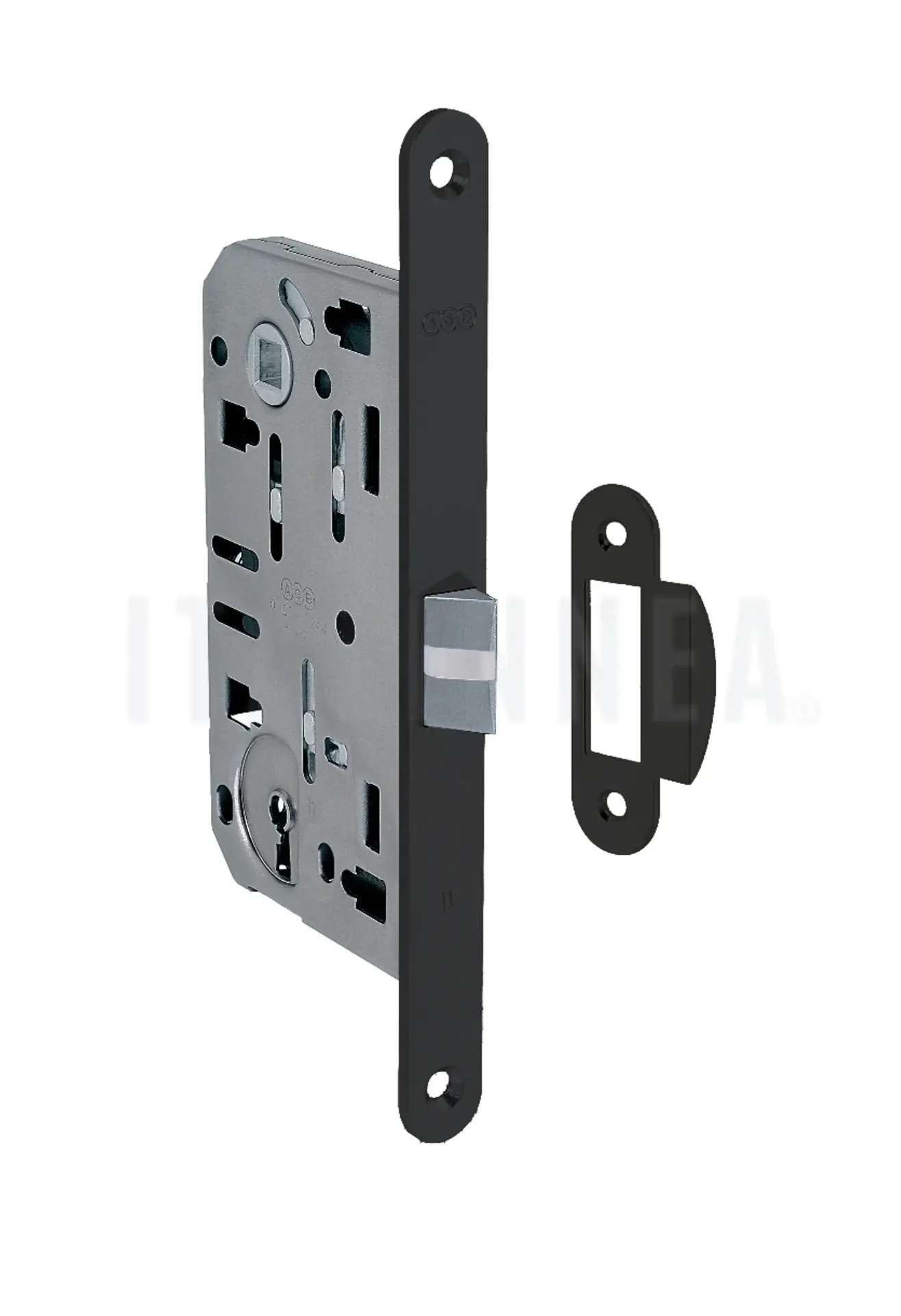 [CEL1EVOAGBNE050] CERRADURA L1-L3 EVO LLAVE/PASO AGB (ITALIA) BLACK 50 CON CONTRAFRONTAL