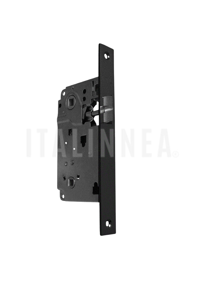 [CEL3000ITLNE50C] CERRADURA PASO ITALINNEA NEGRO 50 mm CUADRADA CON CONTRAFRONTAL