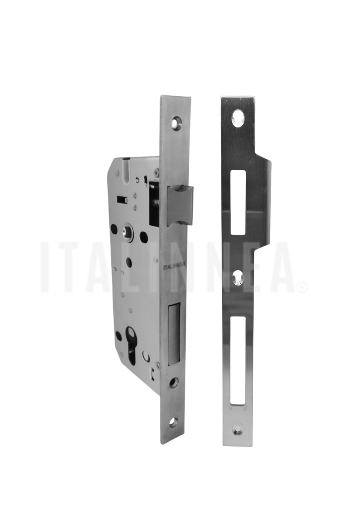 [CEL4000ITLIX45C] CERRADURA 45 SEGURIDAD ITALINNEA ACERO INOXIDABLE CUADRADA CON CONTRAFRONTAL