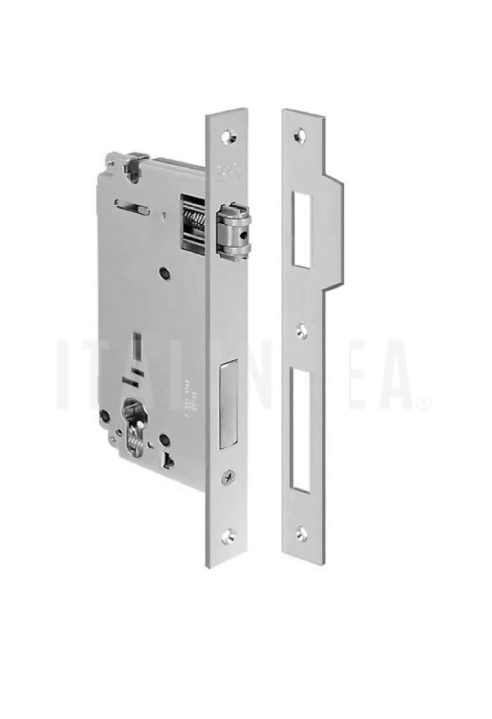 [CEL4ROLAGBNQ040] CERRADURA ROLLER SEGURIDAD AGB (ITALIA) NÍQUEL 40 mm BACKSET CON CONTRAFRONTAL