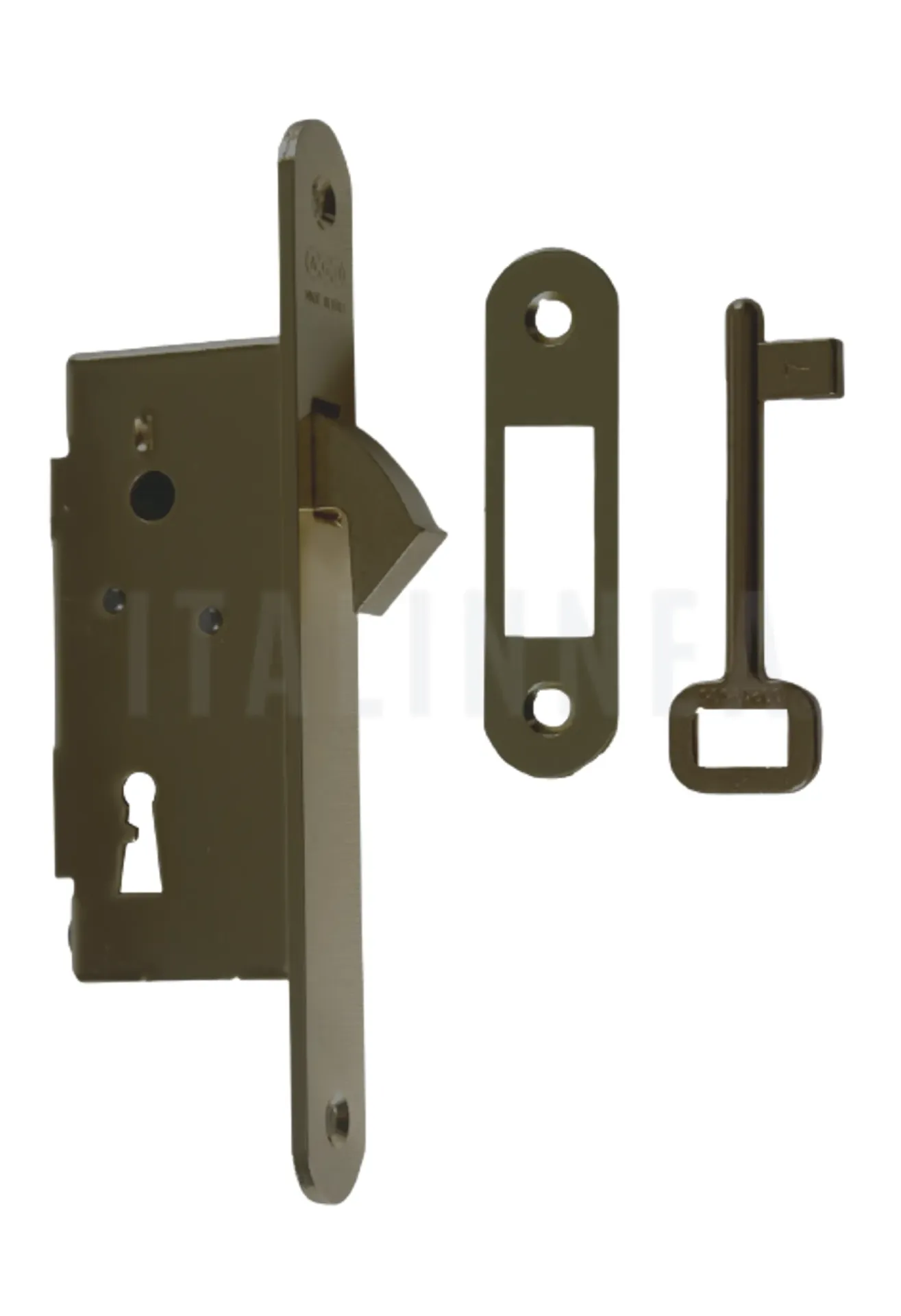 [CEL5000AGBGR050] CERRADURA CORREDERA L5 LL NORM AGB (ITALIA) GRAFITO 50 CON CONTRAFRONTAL