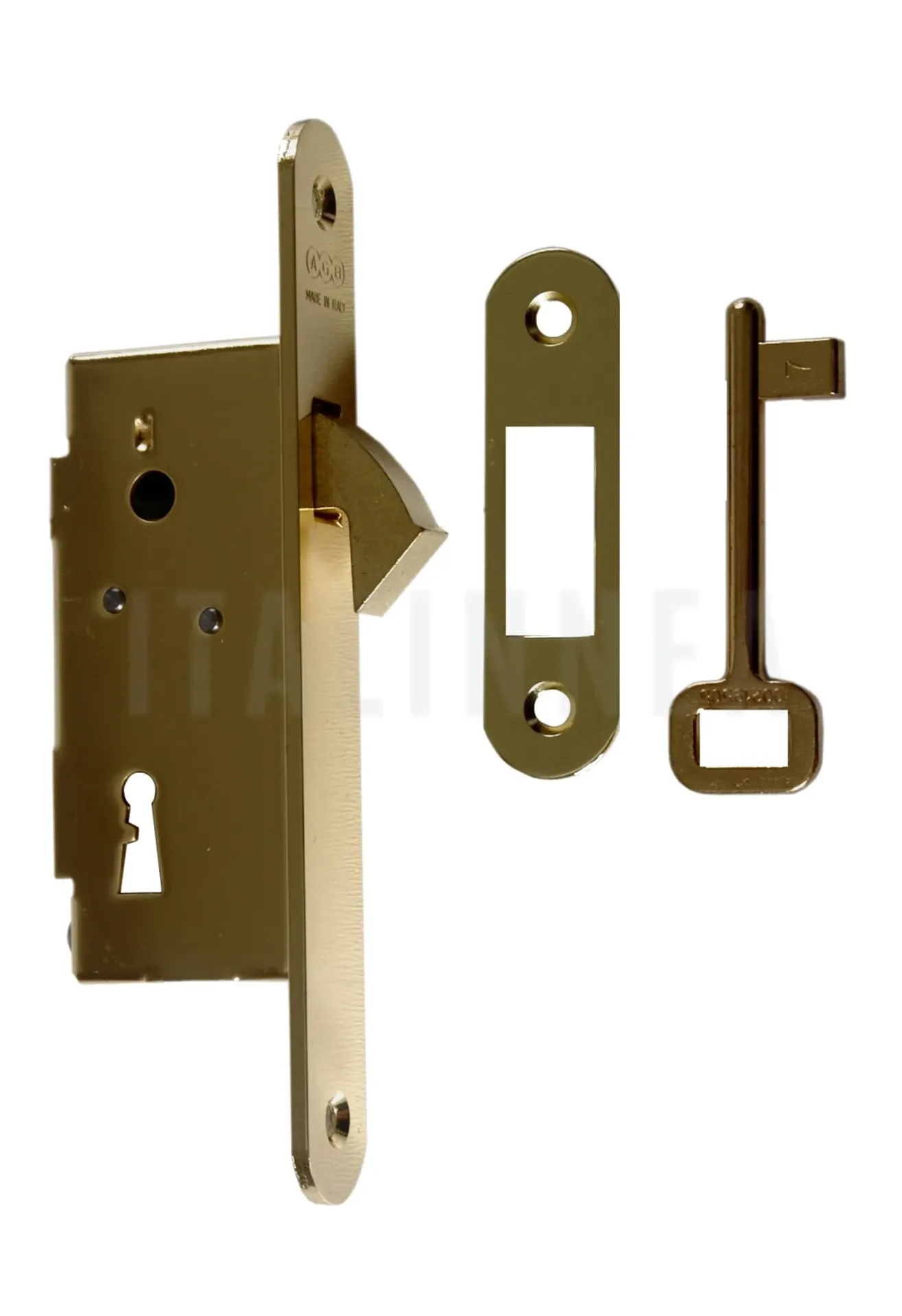 [CEL5000AGBBE050] CERRADURA CORREDERA L5 LL NOR AGB (ITALIA) BRONCE ANTIGUO REDONDA CON CONTRAFRON