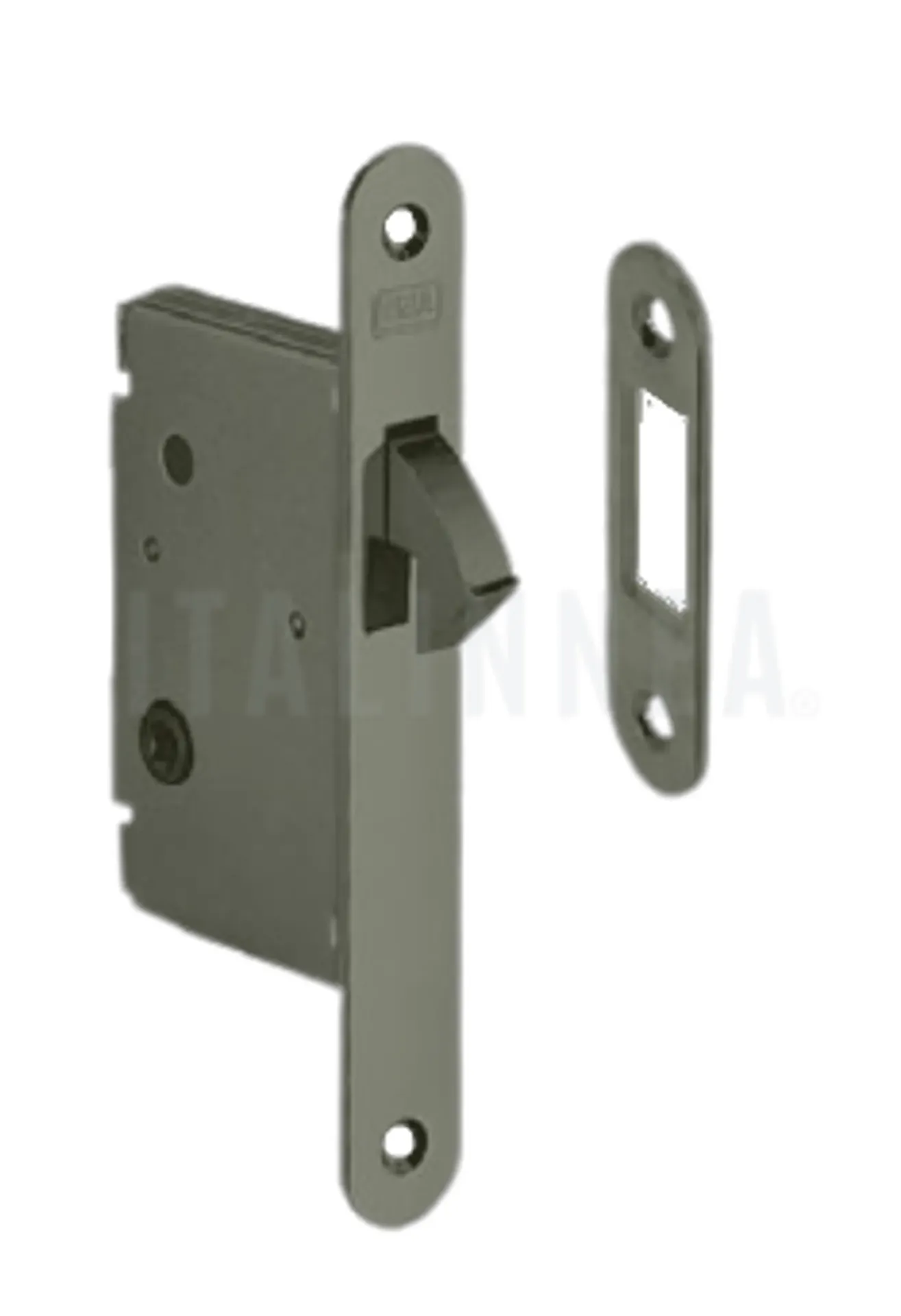 [CEL6000AGBGR050] CERRADURA CORREDERA L6 PARA WC SEGURIDAD AGB (ITALIA) GRAFITO CON CONTRAFRONTAL