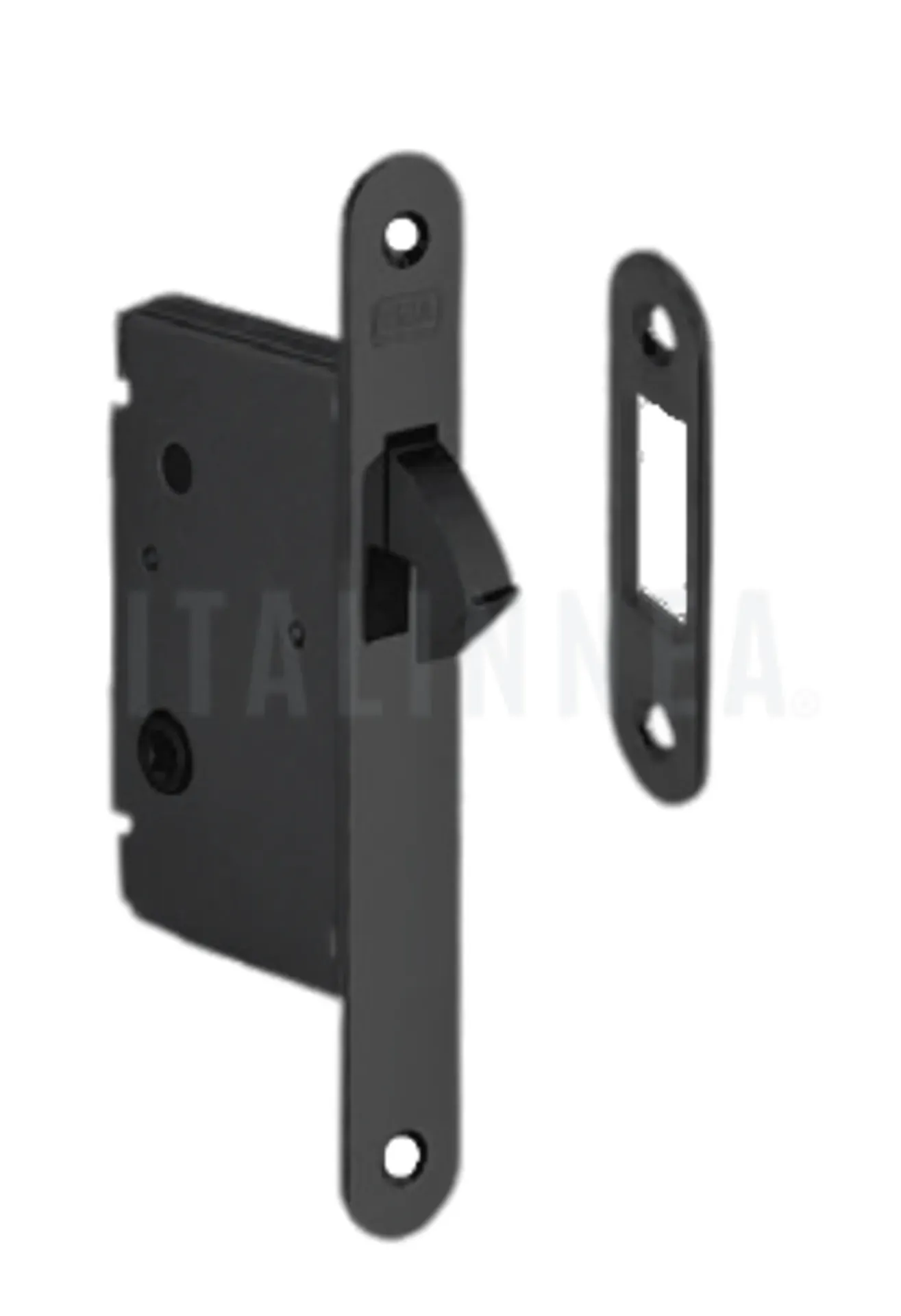 [CEL6000AGBNE050] CERRADURA CORREDERA L6 WC SEGURIDAD AGB (ITALIA) BLACK MATT CON CONTRAFRONTAL