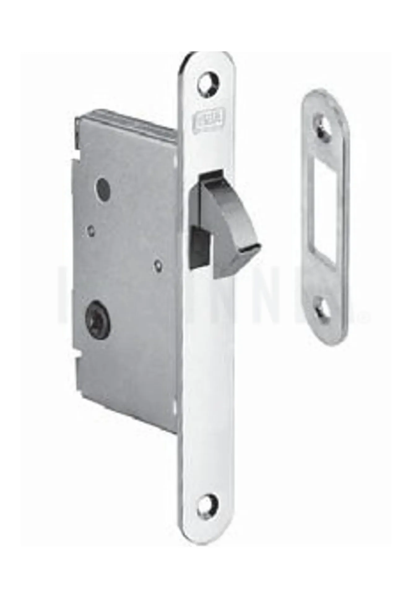 [CEL6000AGBNQ050] CERRADURA CORREDERA L6 WC SEGURIDAD AGB (ITALIA) NÍQUEL 50 CON CONTRAFRONTAL