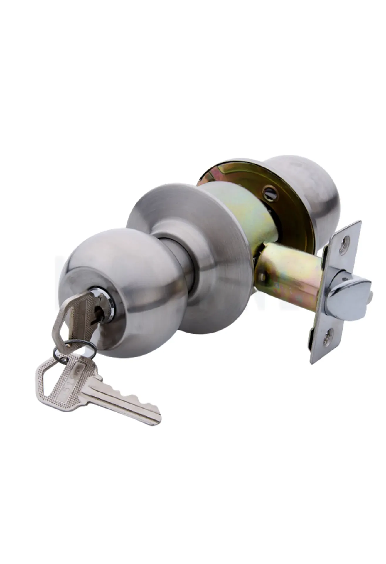 CERRADURA CILINDRO POMO 3877 LLAVE/SEGURO ITALINNEA ACERO INOXIDABLE 20