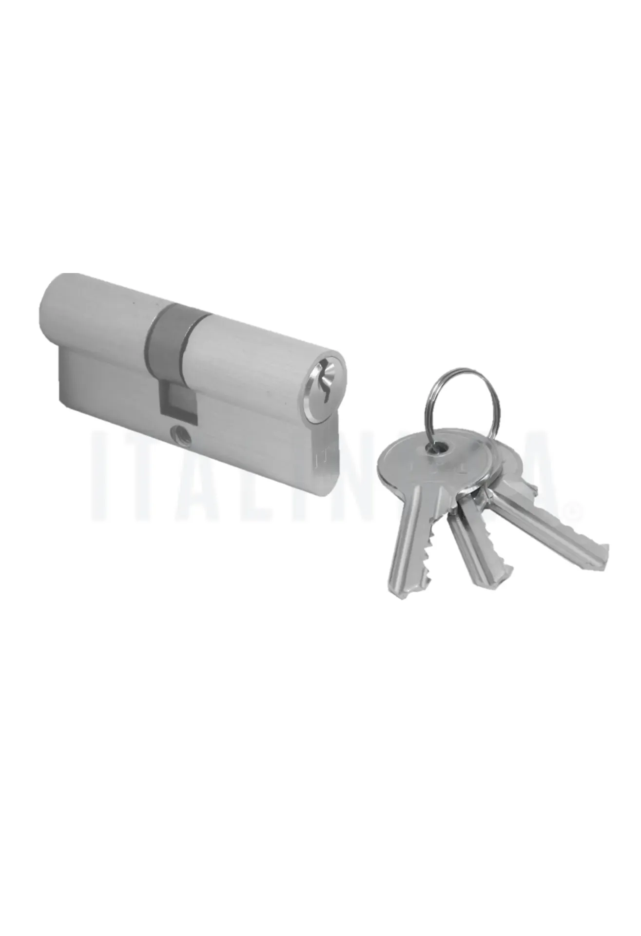 [CI70Z00ITLSN70C] CILINDRO ITALINNEA NIQUELADO ZAMAK 70 mm SATIN CENTRADO