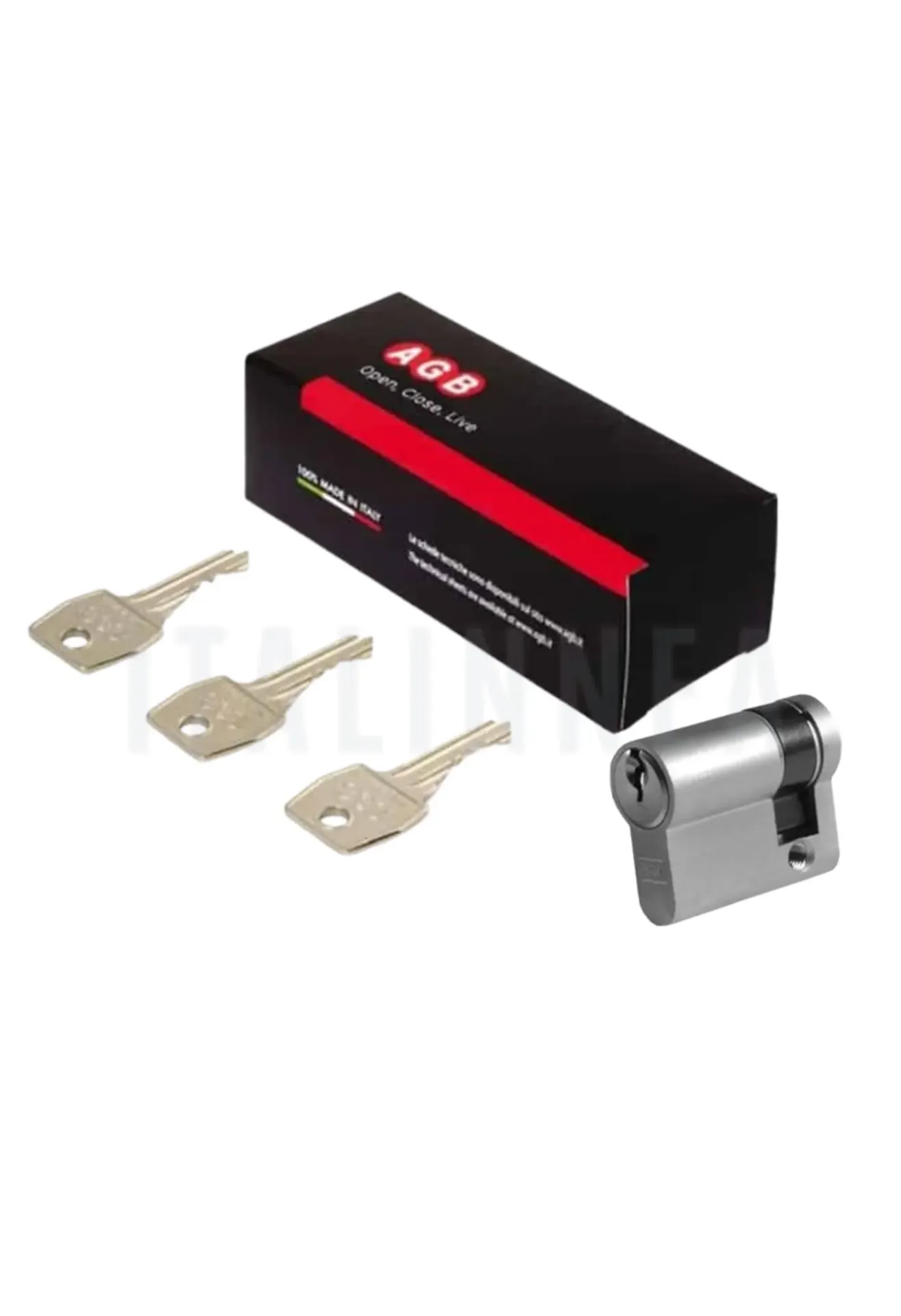 [CIMED45AGBNM45C] MEDIO CILINDRO AGB (ITALIA) NÍQUEL MATE 45mm