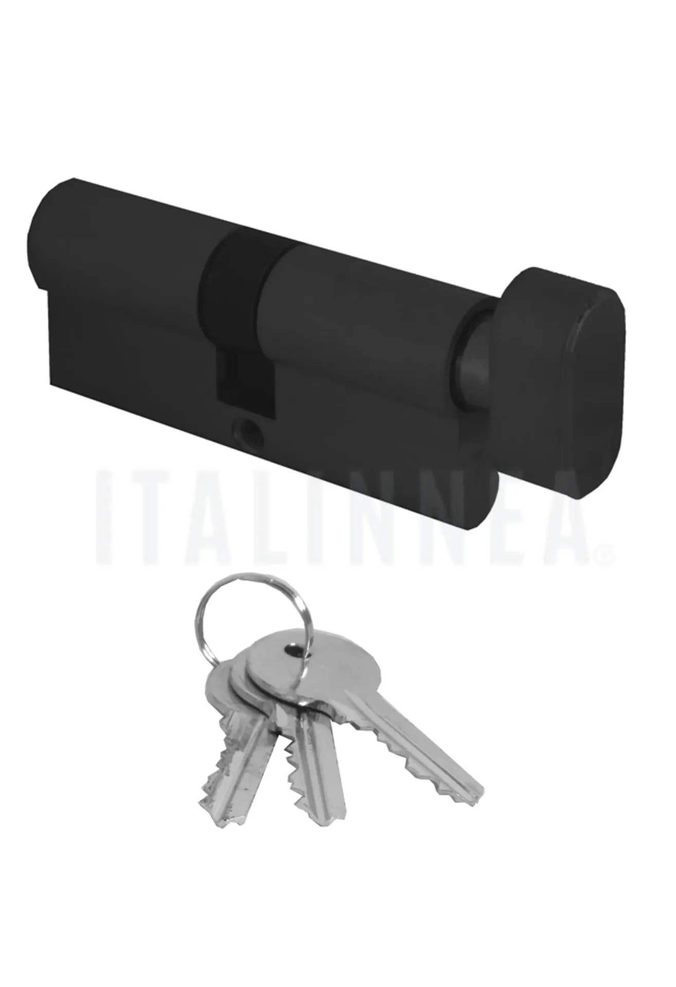 [CISGM70ITLNE70C] SEGURO MANUAL ITALINNEA NEGRO ZAMAK 70 mm CENTRADO
